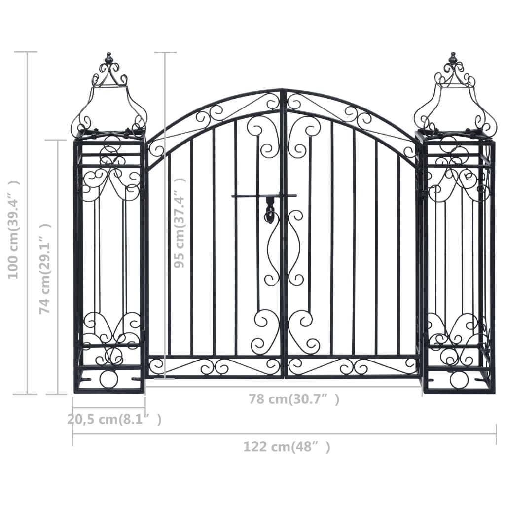 Ornamental Garden Gate Wrought Iron