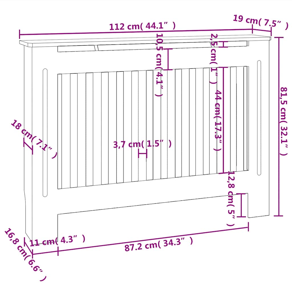 Radiator Cover Engineered Wood