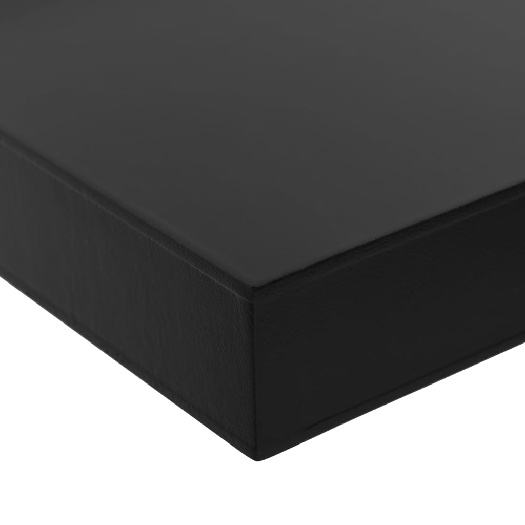 Floating Wall Shelves 2 Pcs Black