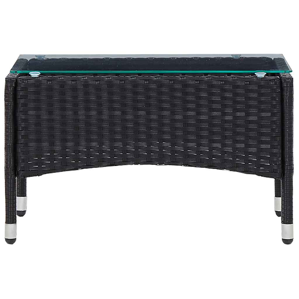 Outdoor Table Coffee 60X40X36 Cm Poly Rattan brown grey black PE rattan glass 60