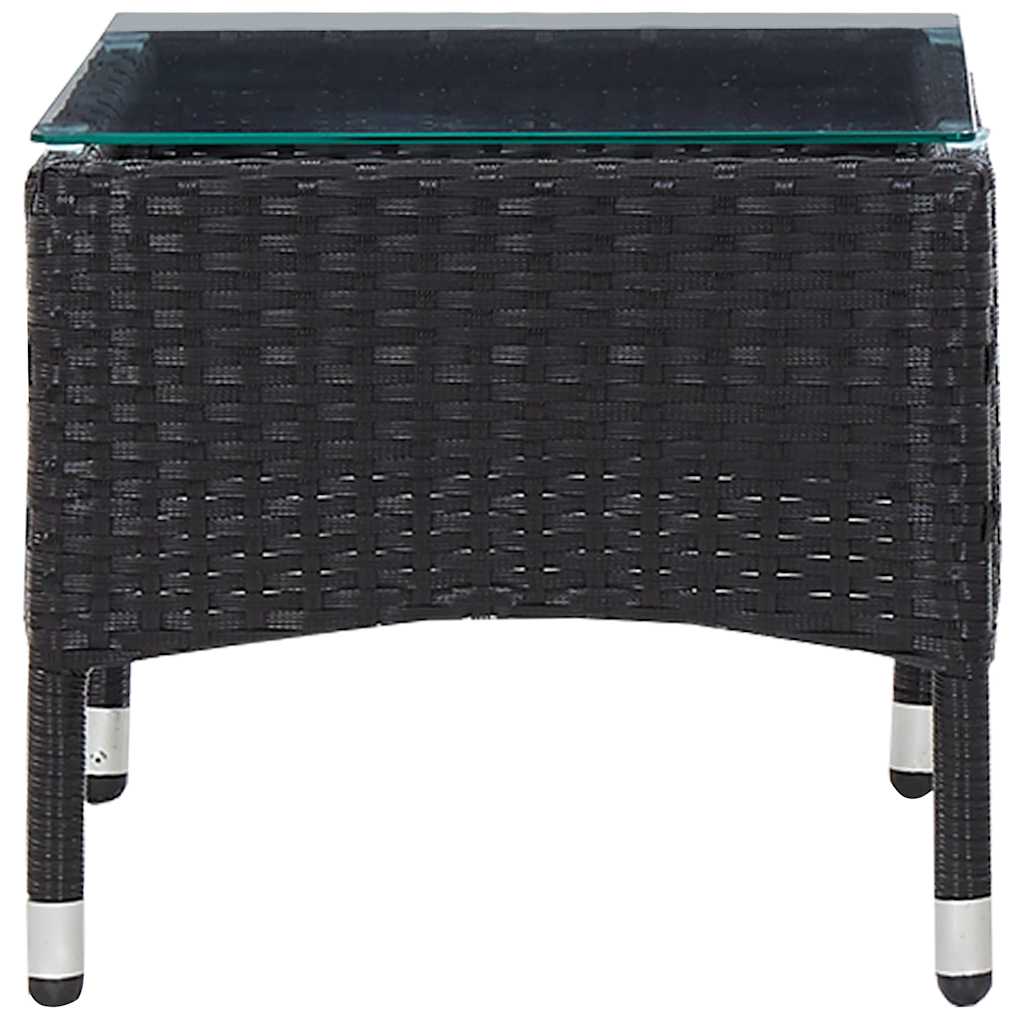 Outdoor Table Coffee 60X40X36 Cm Poly Rattan brown grey black PE rattan glass 60
