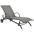 Sun Loungers 2 Pcs With Table Textilene And Steel