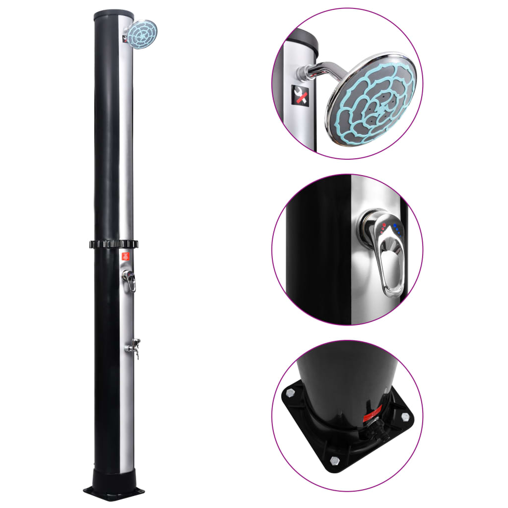 Outdoor Solar Shower With Shower Head And Faucet 40 L