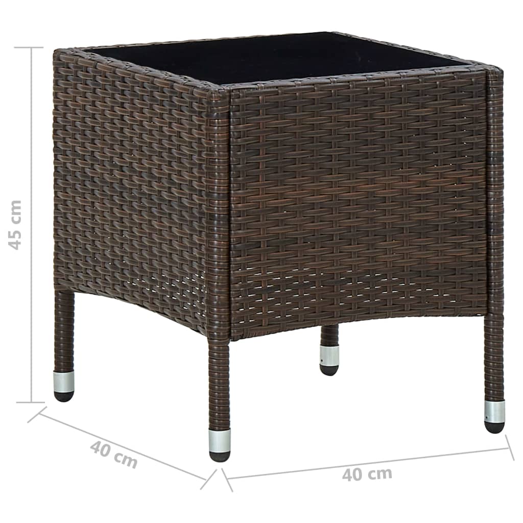 Garden Table 40X40X45 Cm Poly Rattan