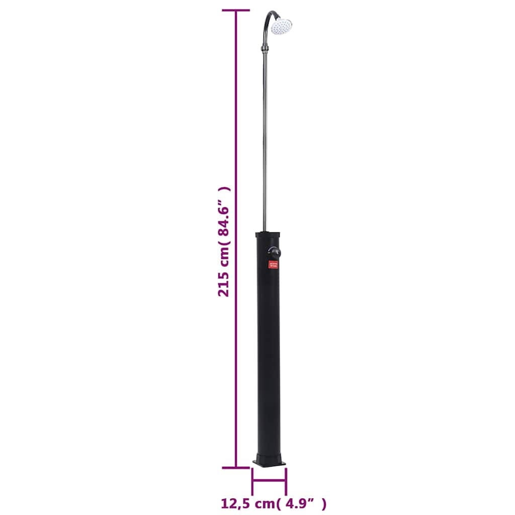 Pool & Spa Accessories 8L Solar Shower Outdoor Garden Camping Heated Water Black