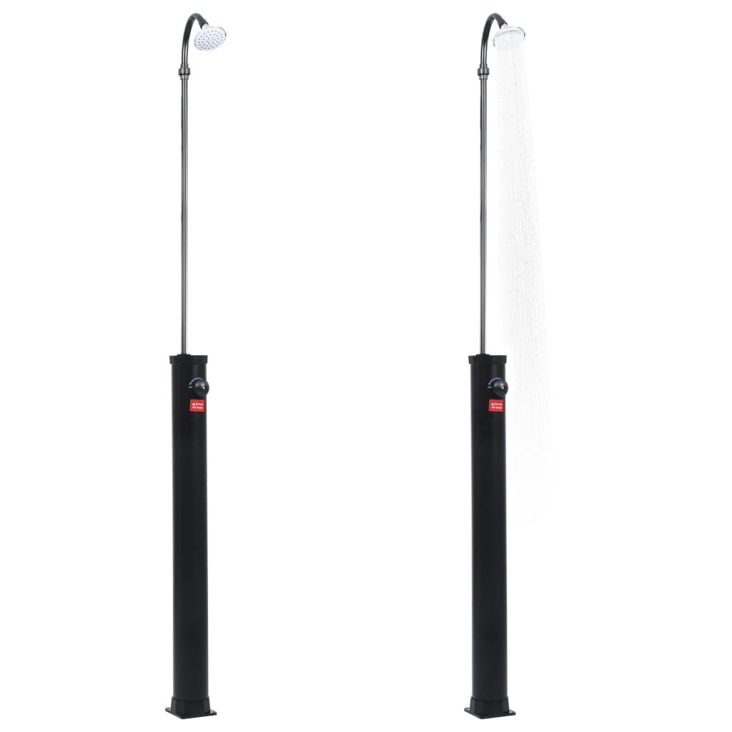 Garden Solar Shower Black 215 Cm 8 L