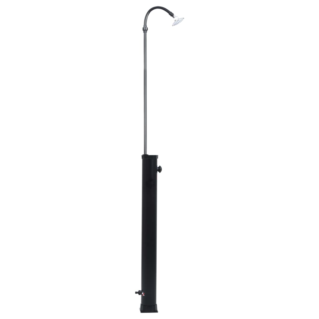 Garden Solar Shower Black 215 Cm 8 L