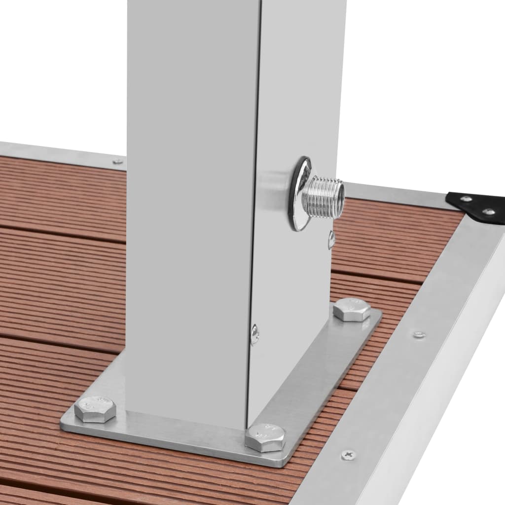 Outdoor Shower With Tray Wpc Stainless Steel