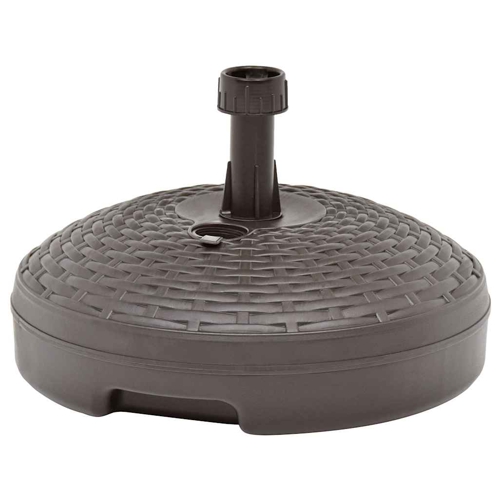 Outdoor Umbrella Bases Base Sand/Water Filled 20 L Plastic Rattan brown white
