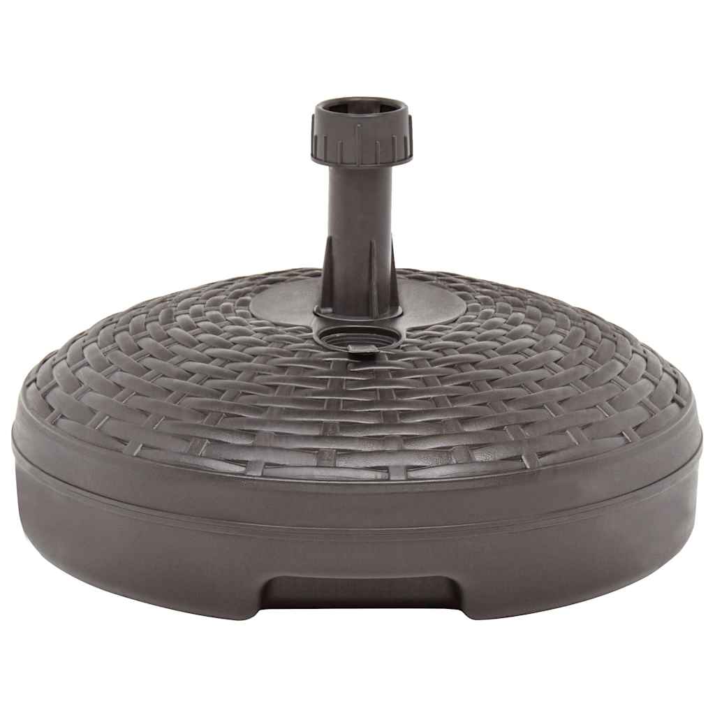 Outdoor Umbrella Bases Base Sand/Water Filled 20 L Plastic Rattan brown white