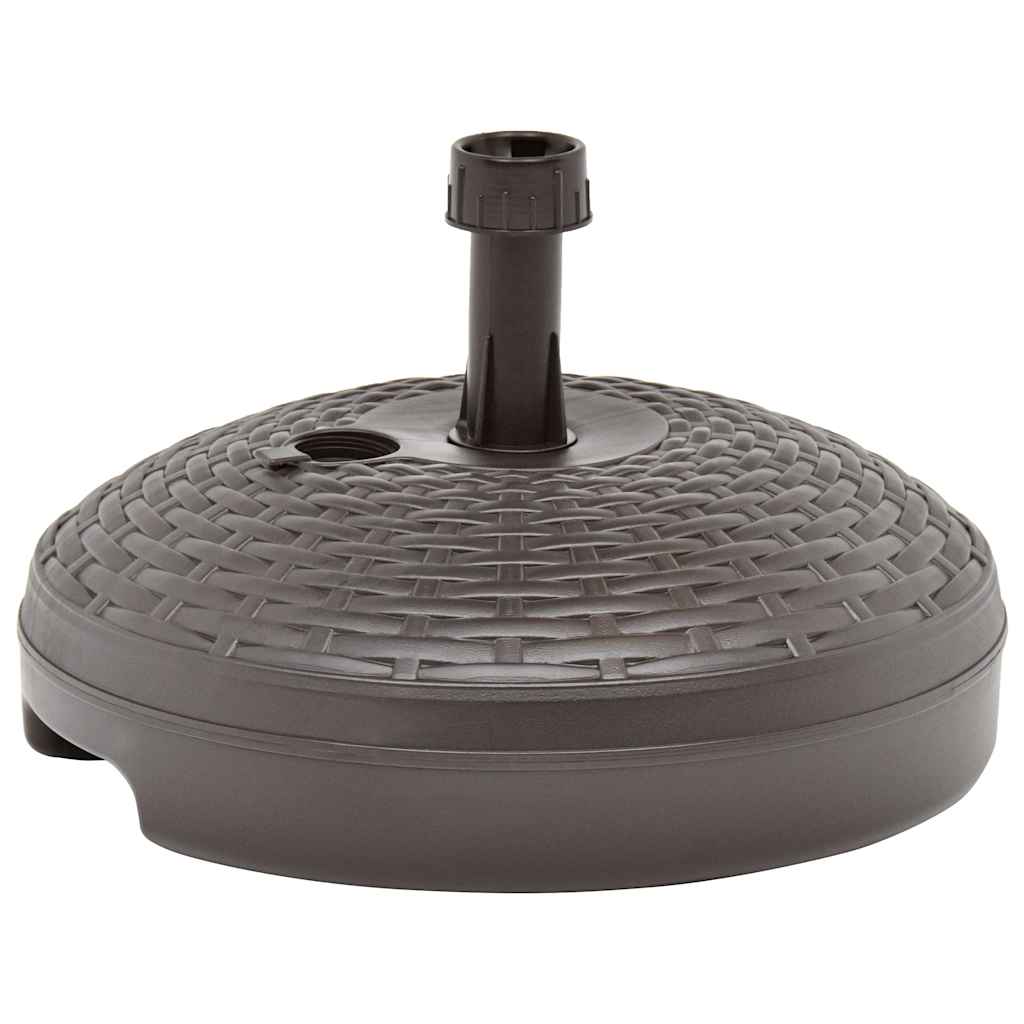 Outdoor Umbrella Bases Base Sand/Water Filled 20 L Plastic Rattan brown white