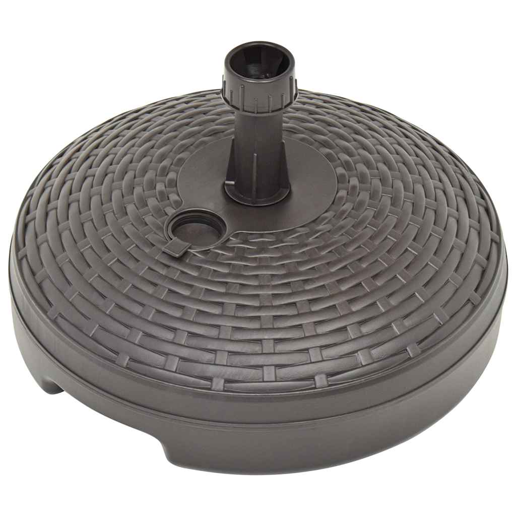 Outdoor Umbrella Bases Base Sand/Water Filled 20 L Plastic Rattan brown white