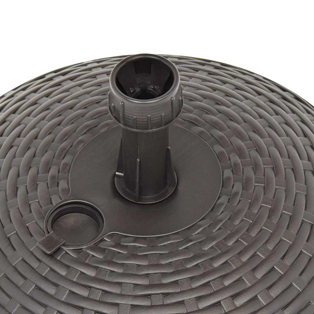 Outdoor Umbrella Bases Base Sand/Water Filled 20 L Plastic Rattan brown white