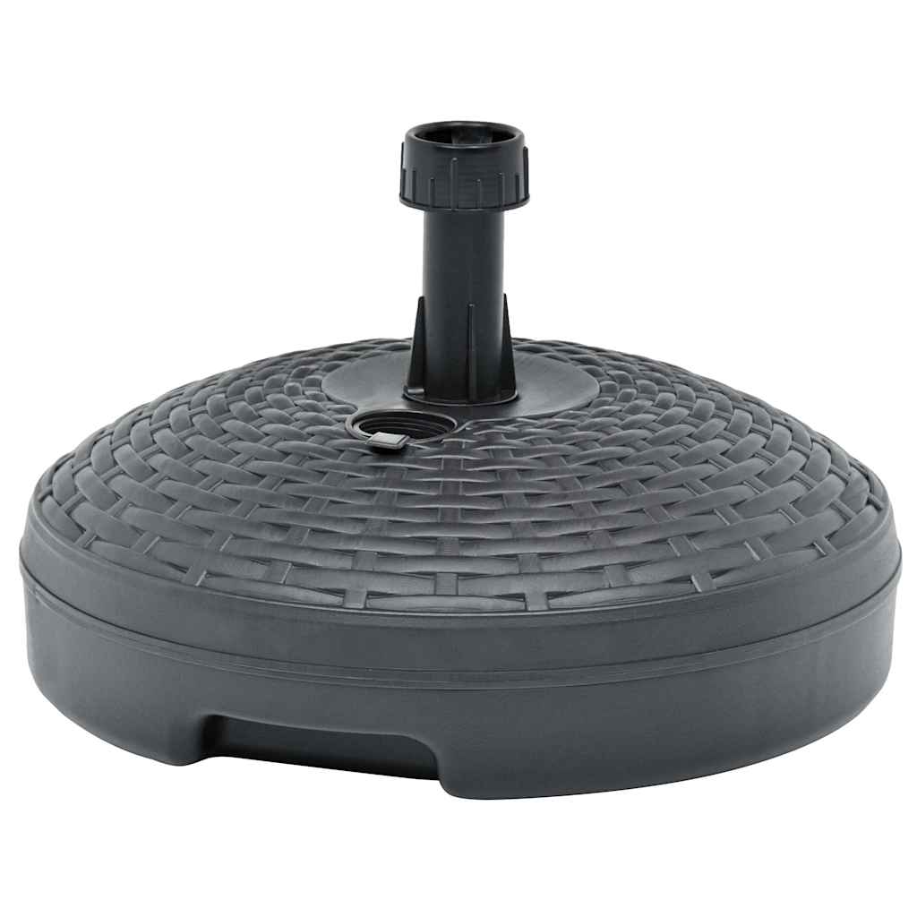 Outdoor Umbrella Bases Base Sand/Water Filled 20 L Plastic Rattan brown white
