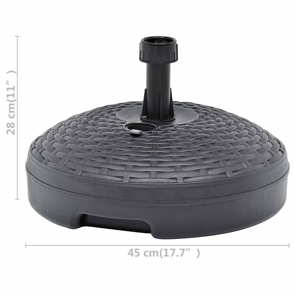 Outdoor Umbrella Bases Base Sand/Water Filled 20 L Plastic Rattan brown white