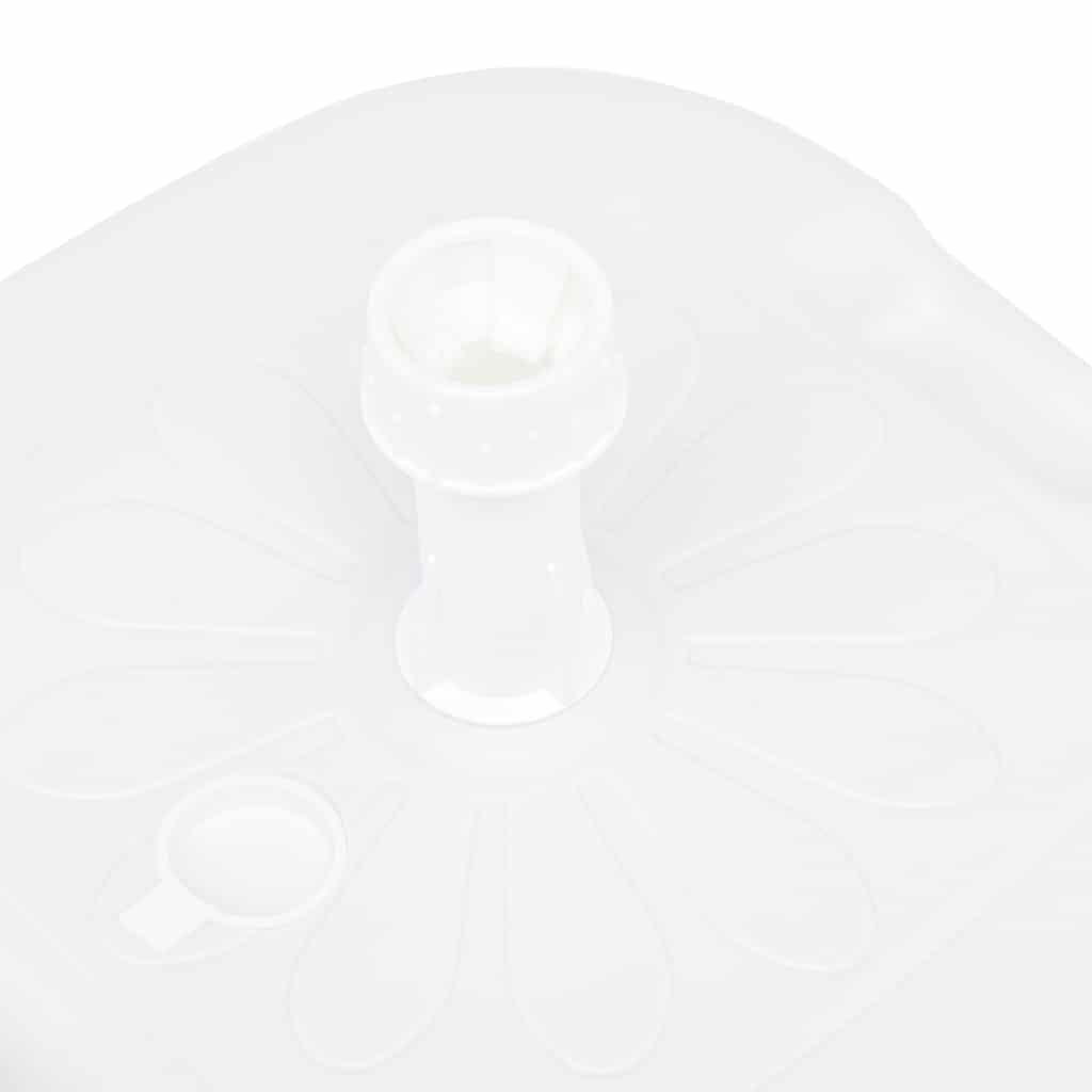 Outdoor Umbrella Bases Base Sand/Water Filled 16 L White Plastic 45 cm
