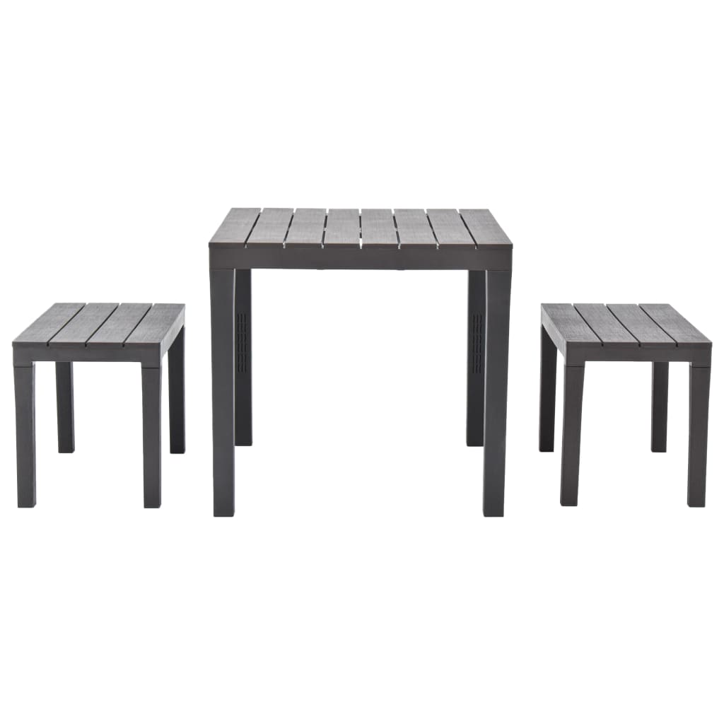 Garden Table With 2 Benches Plastic