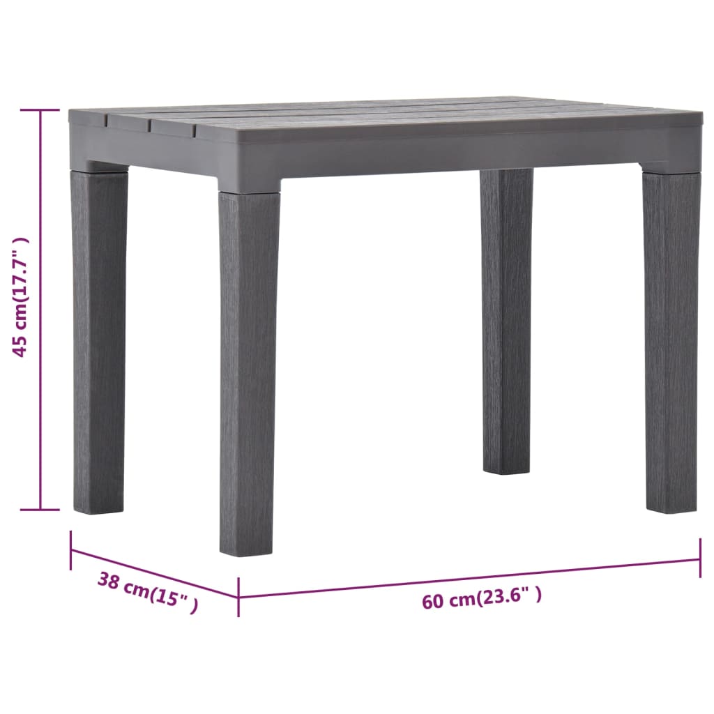 Garden Table With 2 Benches Plastic