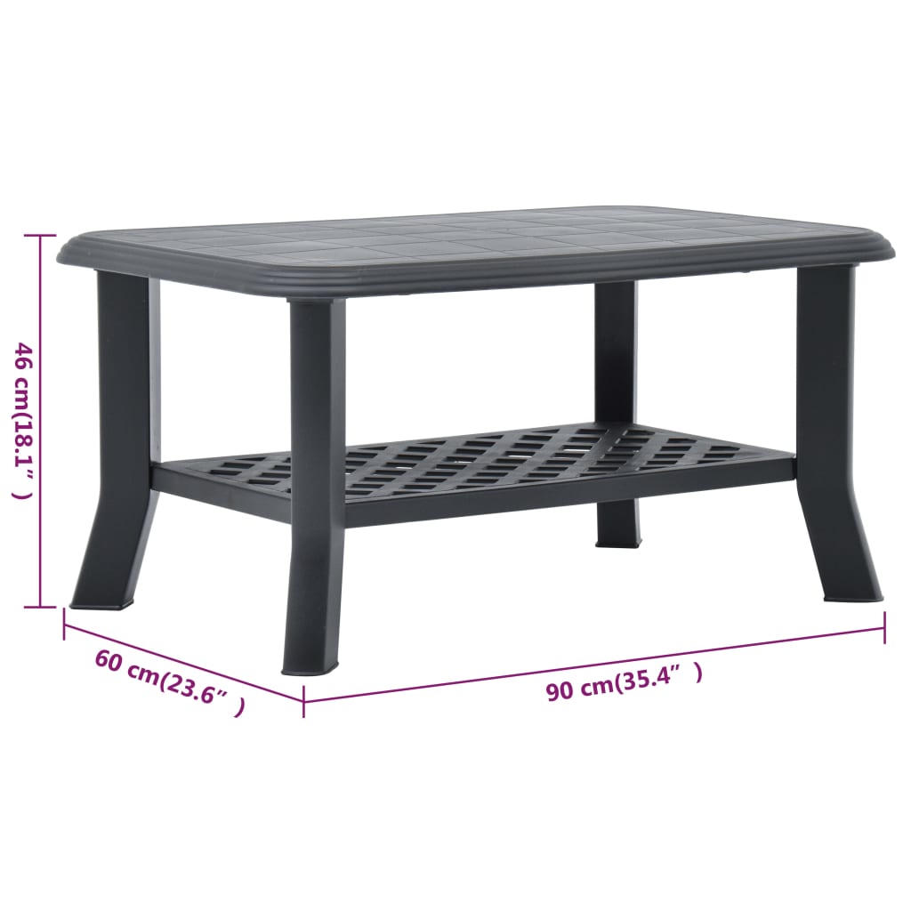 Coffee Table 90X60X46 Cm Plastic