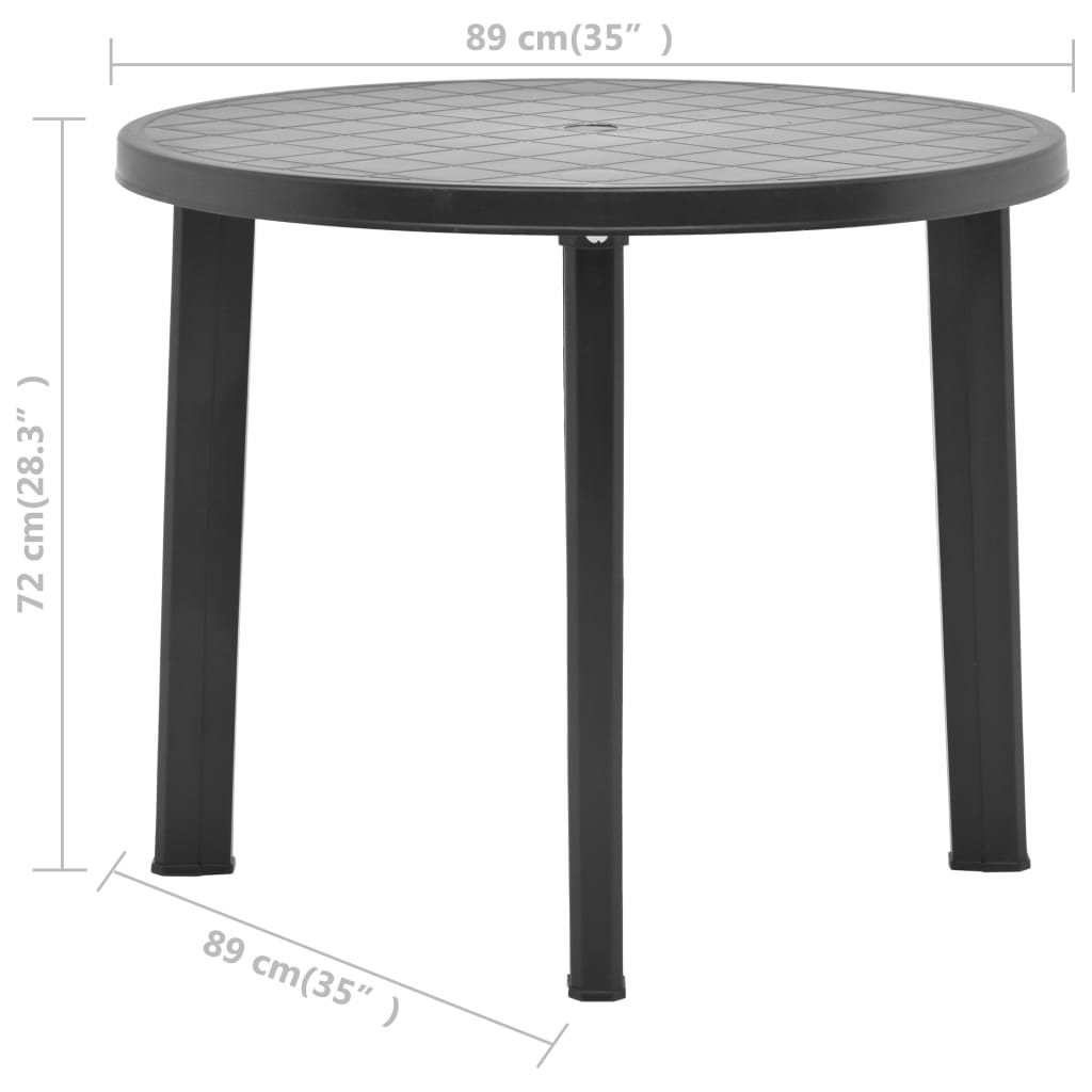 Garden Table 89 Cm Plastic