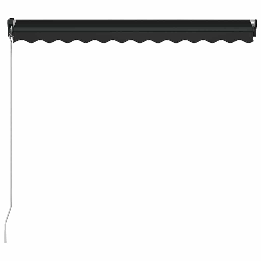 Awning 5X3M Manual Retractable Patio Cream Sun Shade Canopy Aluminium Frame Blue