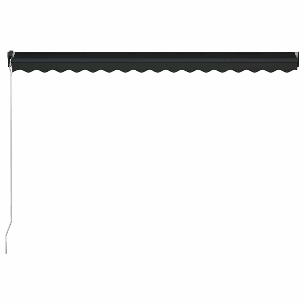 Awning 5X3M Manual Retractable Patio Cream Sun Shade Canopy Aluminium Frame Blue