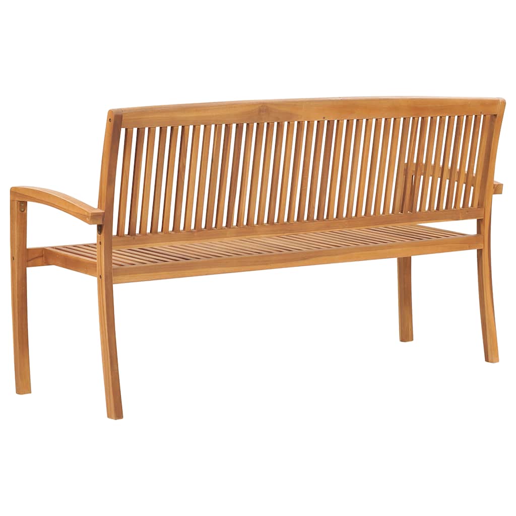 3-Seater Stacking Garden Bench Solid Teak Wood