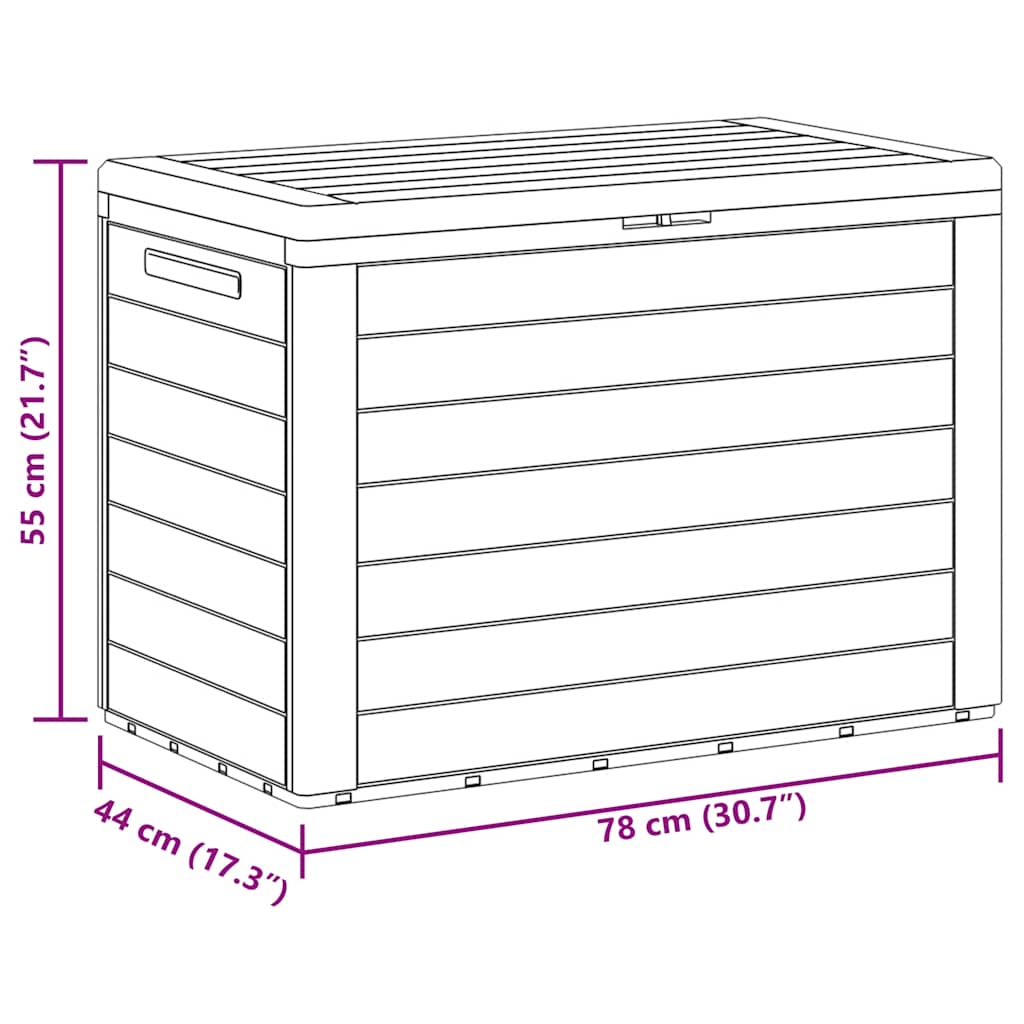 Garden Storage Box 78X44X55 Cm