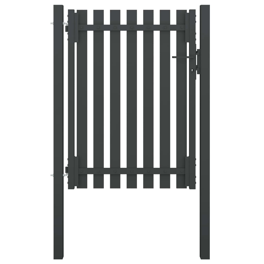 Garden Fence Gate Steel Anthracite