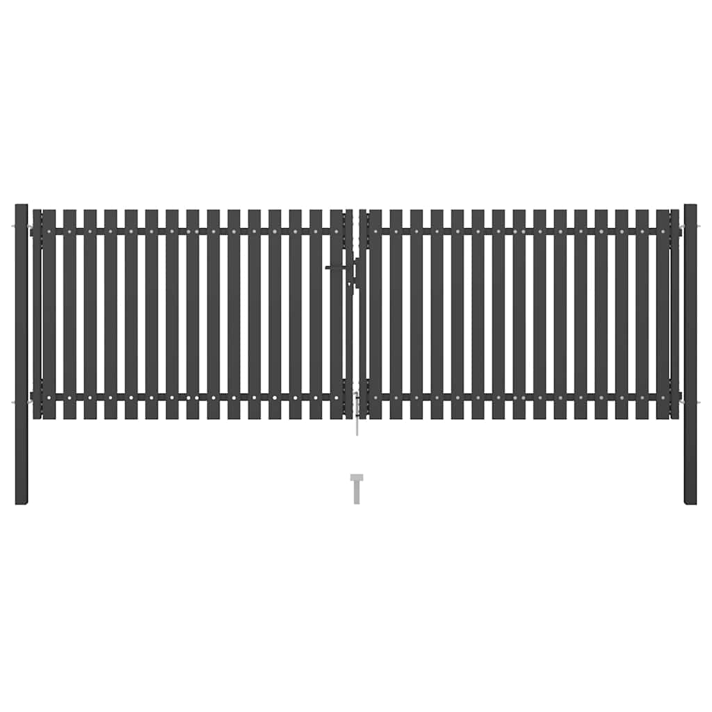 Garden Fence Gate Steel Anthracite