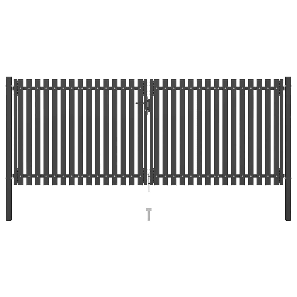Garden Fence Gate Steel Anthracite