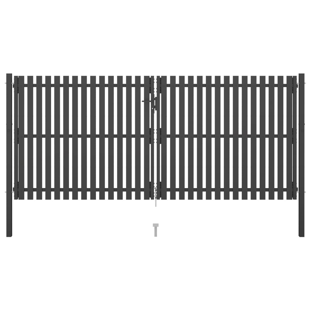 Garden Fence Gate Steel Anthracite