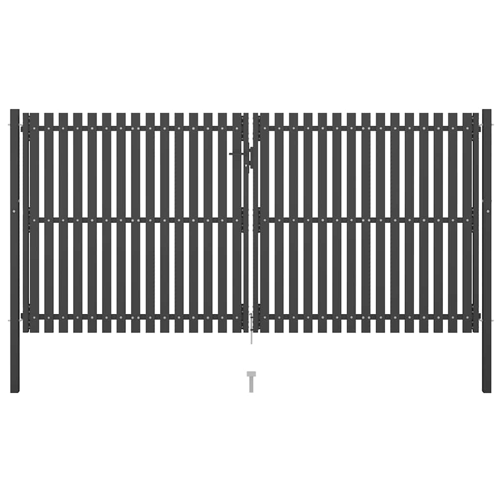 Garden Fence Gate Steel Anthracite
