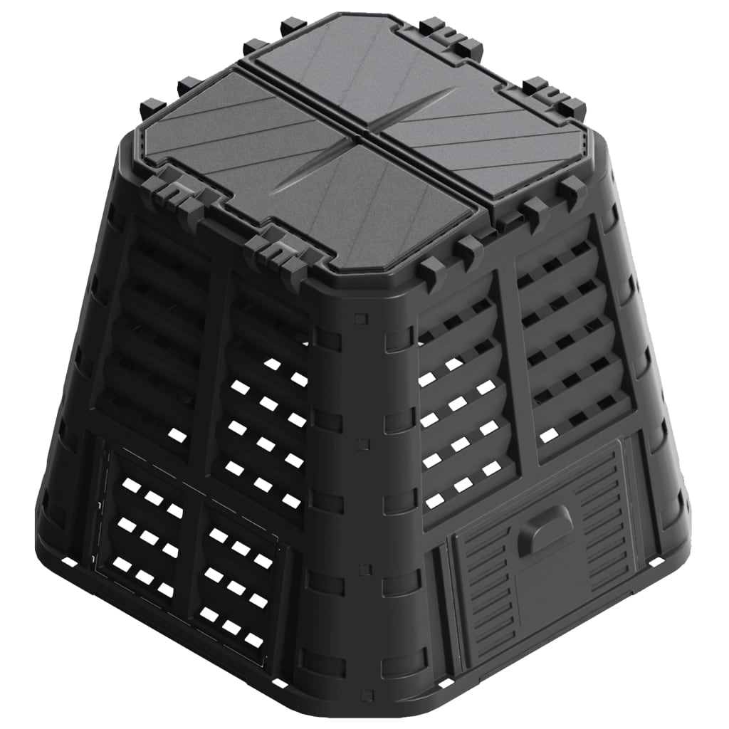 Garden Composter Black 93.3X93.3X80 Cm