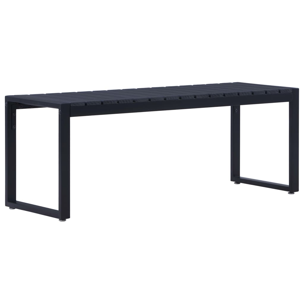 Garden Bench 180 Cm Ps Board Black