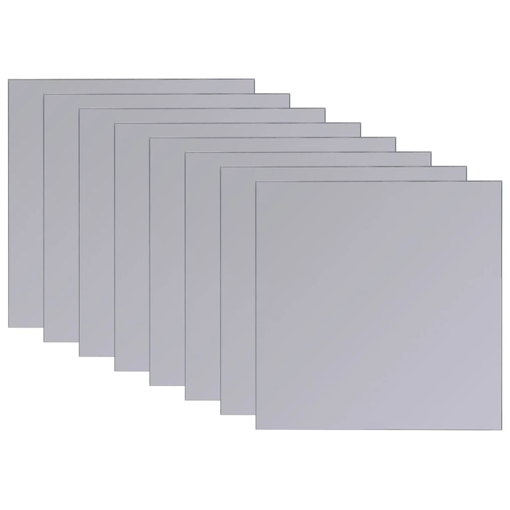 Frameless Mirror Tiles Glass 16 Pcs 20.5 Cm