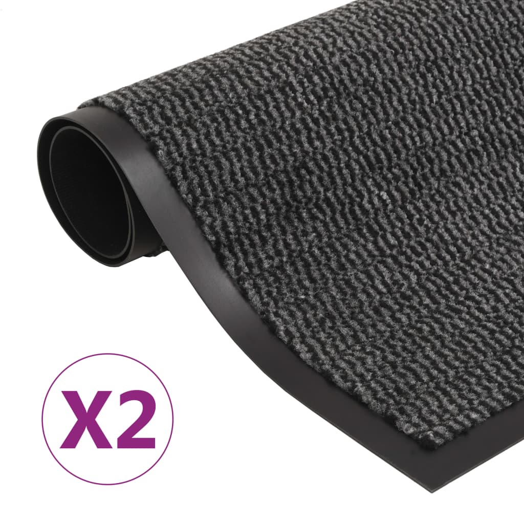 Dust Control Mats 2 Pcs Rectangular Tufted