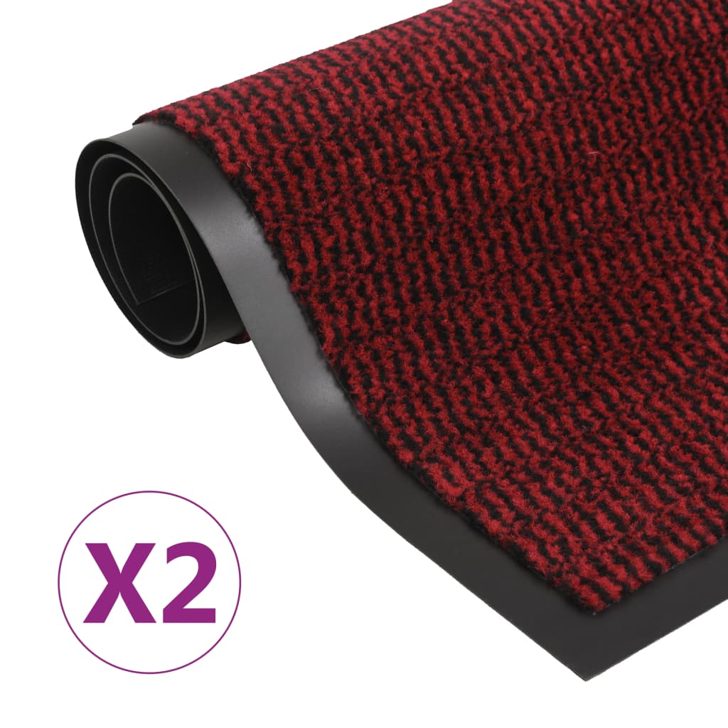 Dust Control Mats 2 Pcs Rectangular Tufted