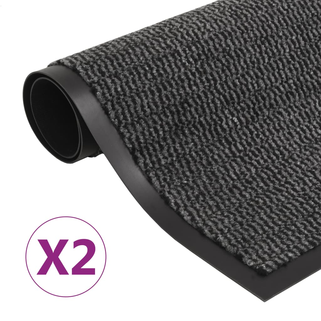 Dust Control Mats 2 Pcs Rectangular Tufted