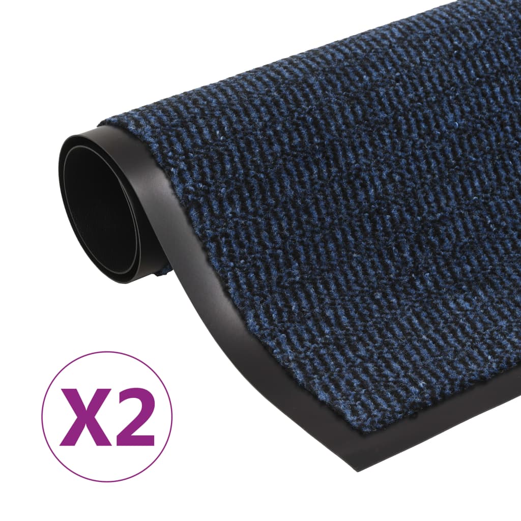 Dust Control Mats 2 Pcs Rectangular Tufted