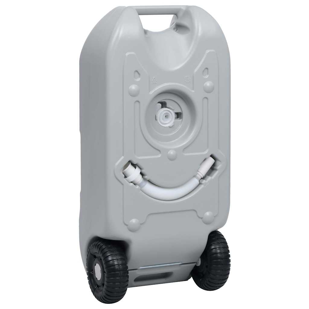 Camping & Hiking Wheeled Water Tank 40 L Grey Portable 37.5 cm