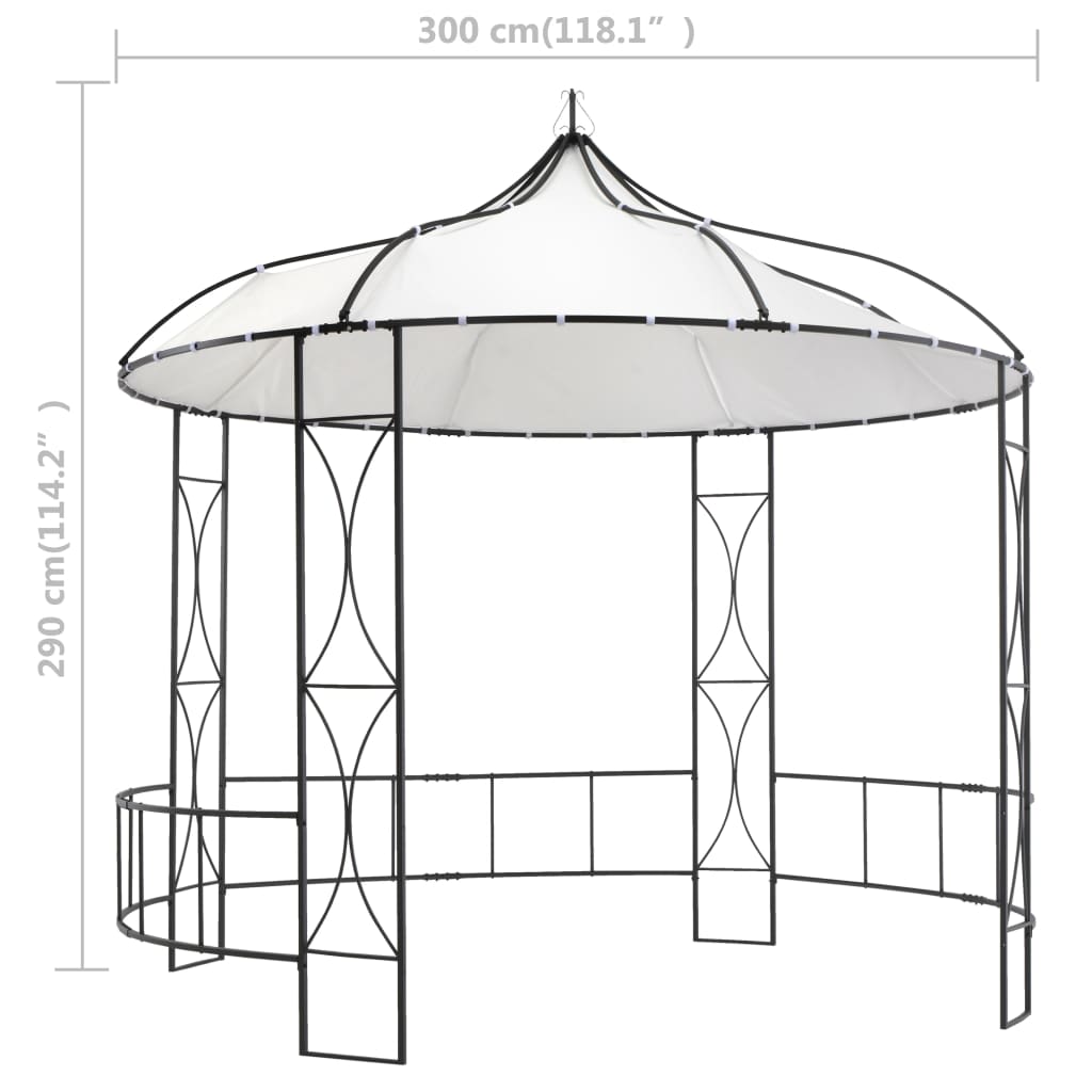Gazebo 300X290 Cm Round