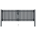 Double Door Fence Gate Steel Anthracite
