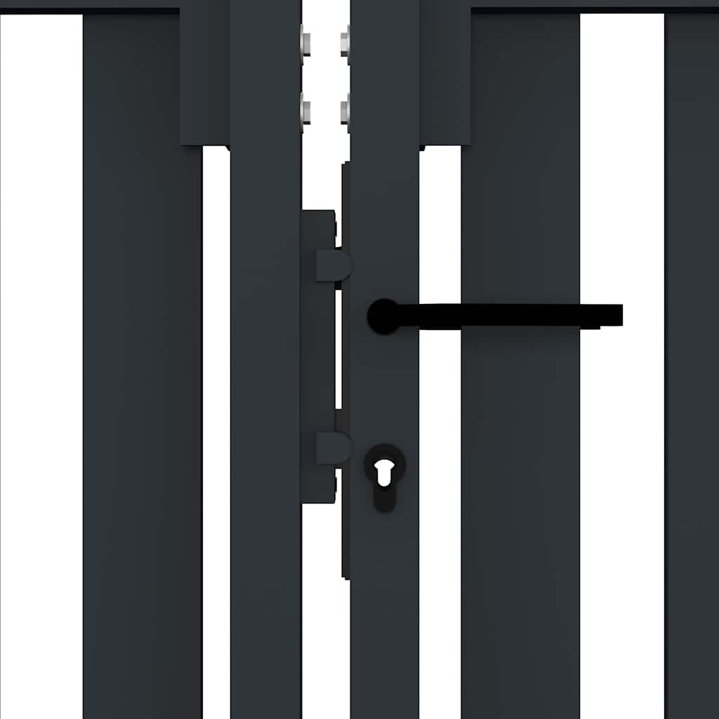 Double Door Fence Gate Steel Anthracite