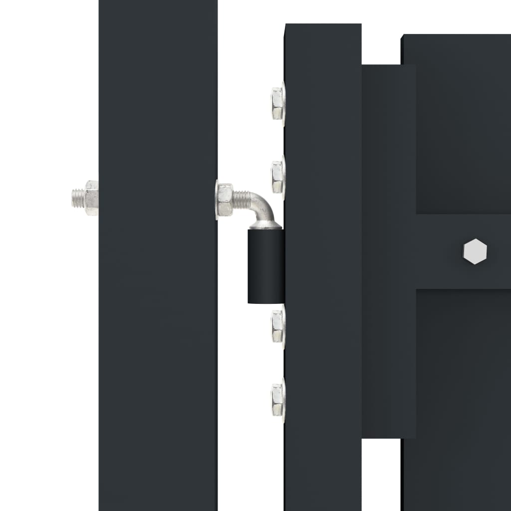 Double Door Fence Gate Steel Anthracite