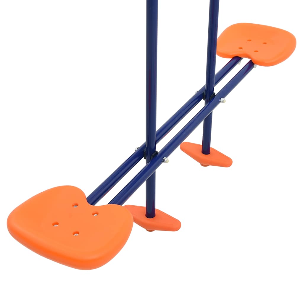 Swing Sets & Playsets Set Gymnastic Rings 4 Seats Steel Blue green and orange 38