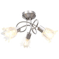 Ceiling Light Fixtures Lamp Transparent Glass Shades 3 E14 Bulbs LED tulip
