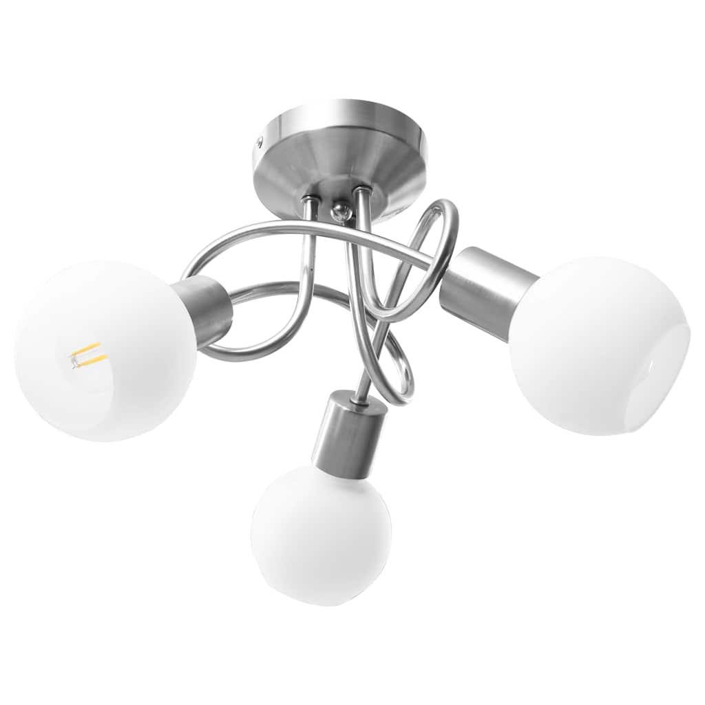 Ceiling Light Fixtures Lamp Transparent Glass Shades 3 E14 Bulbs LED Tulip Trans