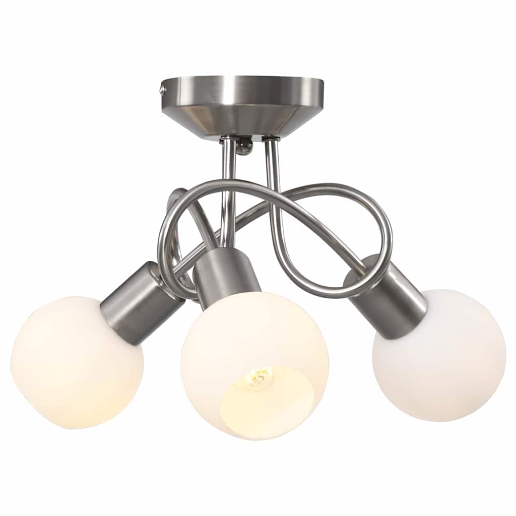 Ceiling Light Fixtures Lamp Transparent Glass Shades 3 E14 Bulbs LED tulip