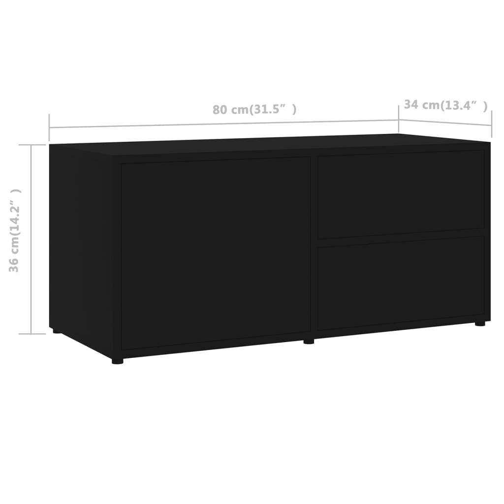 Tv Cabinet | | Engineered Wood | 80 X 34 X 36 Cm | Doors